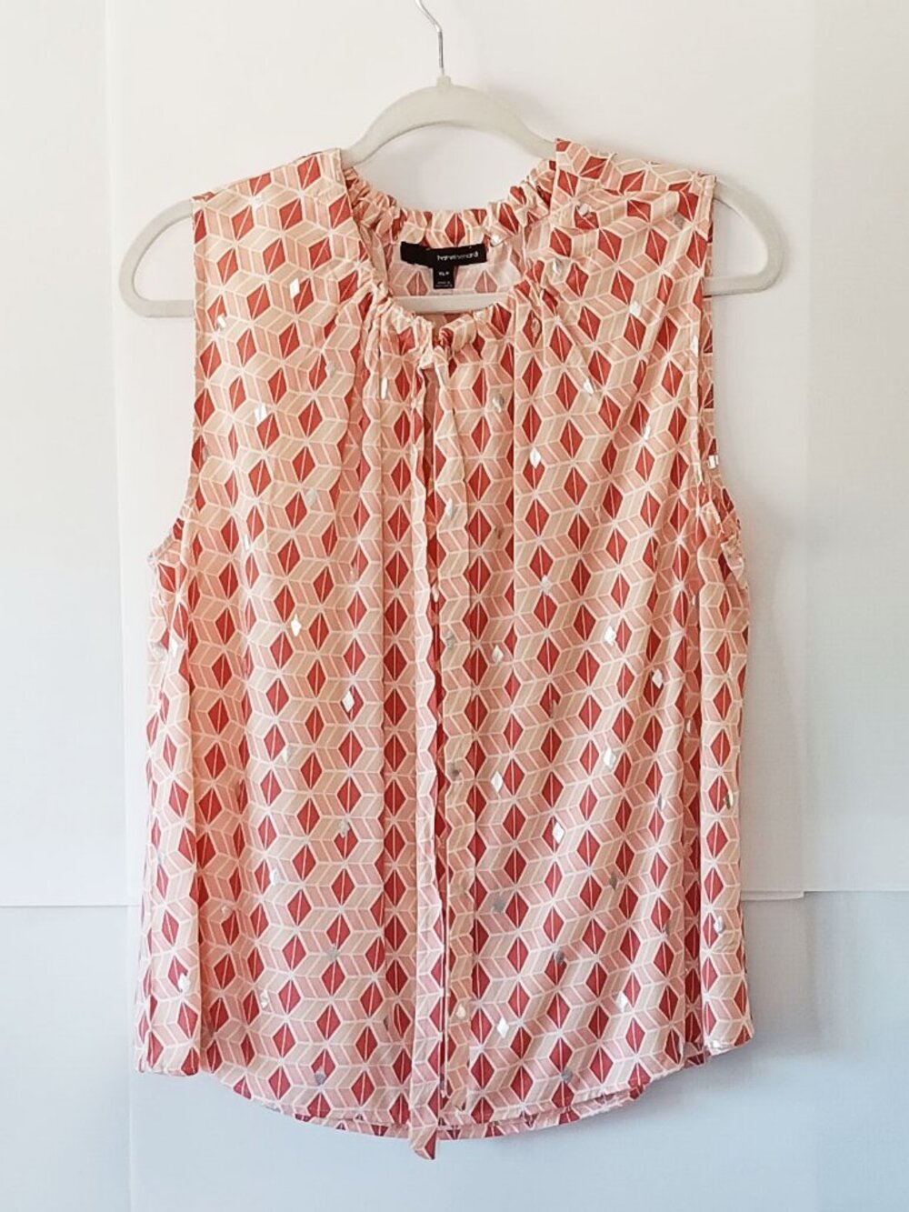 HARVE BENARD Sleeveless Geometric Blouse Size XLP